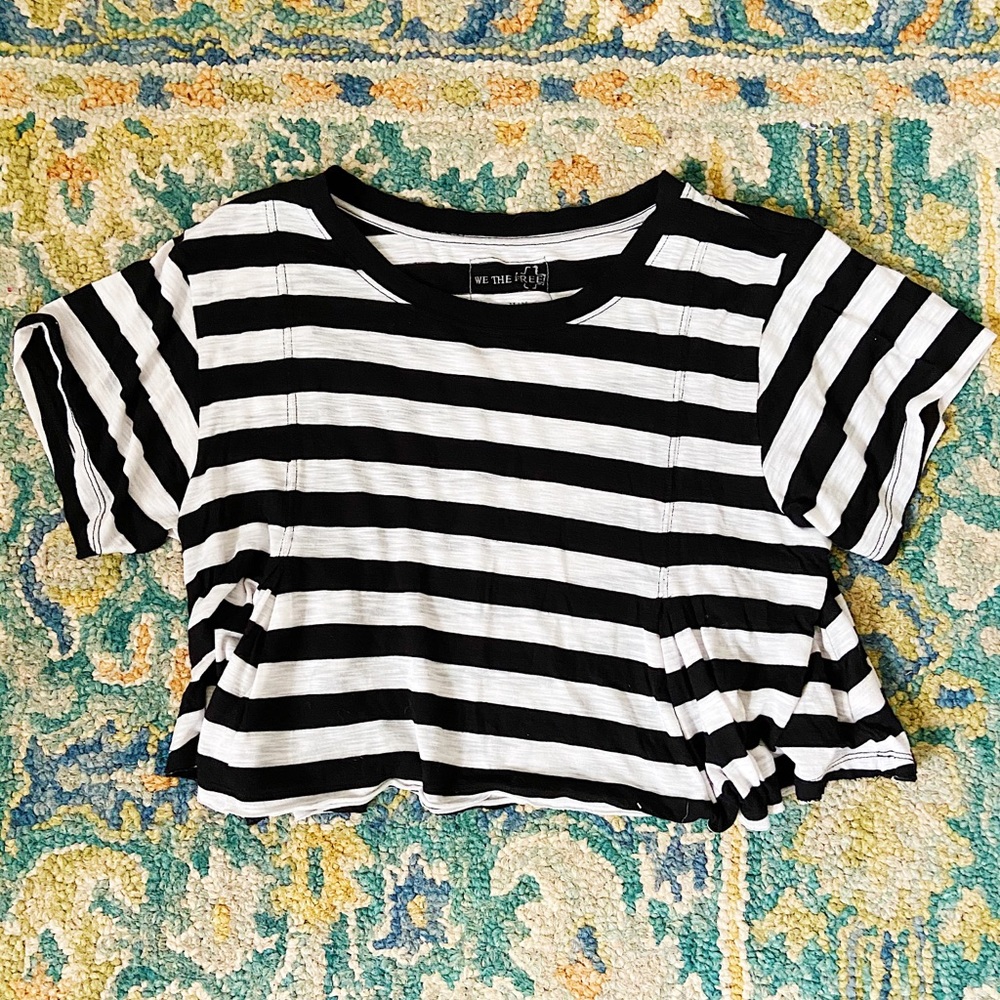 free people stripped shirt with a little cinch